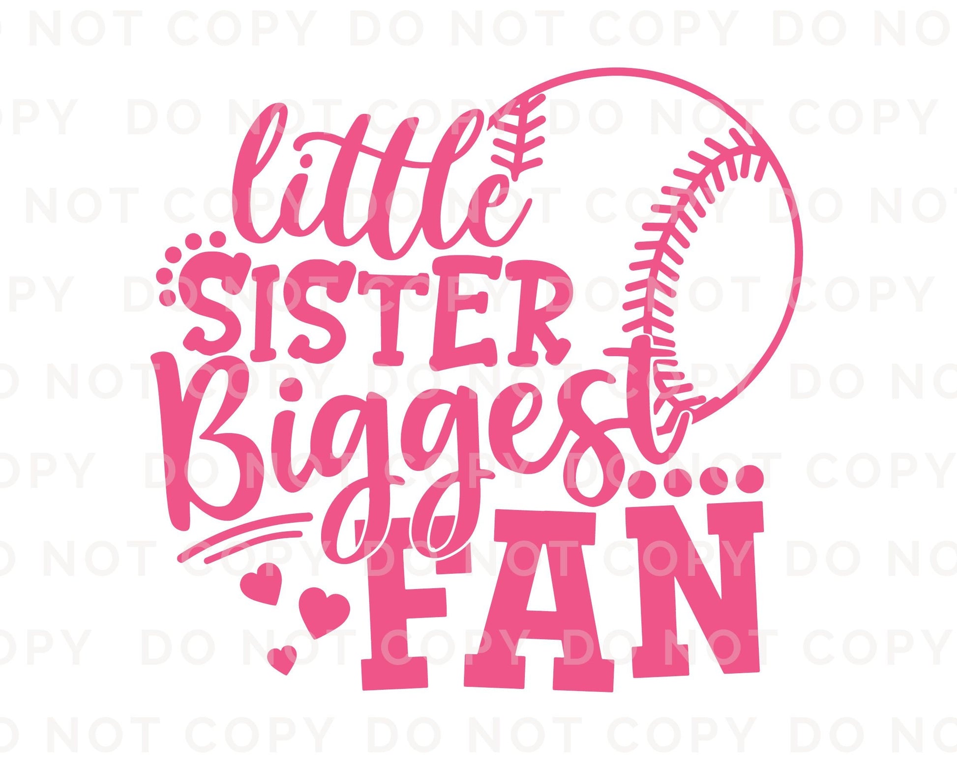 Baseball Sister DTF Transfers, Ready to Press, T-shirt Transfers, Heat Transfer, Direct to Film, Sports, Softball, Little Sis, Biggest Fan