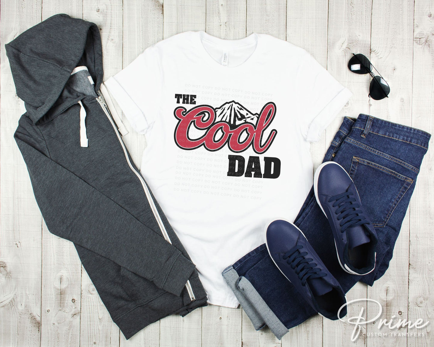 Father's Day DTF Transfers, Ready to Press, T-shirt Transfers, Heat Transfer, Direct to Film, Funny, Jokes, Gift, Dad, Retro, The Cool Dad