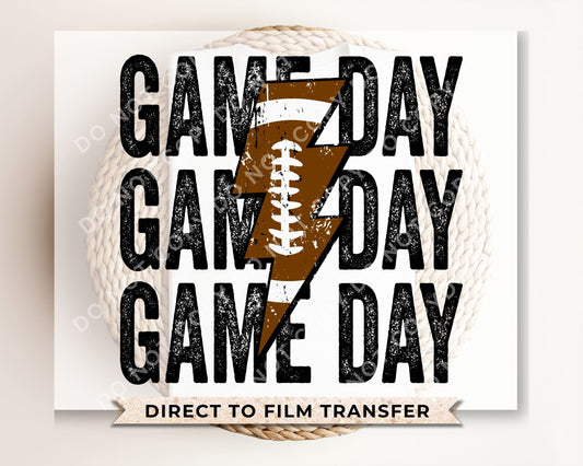 Football DTF Transfers, Ready to Press, T-shirt Transfers, Heat Transfer, Direct to Film, Sports, Mama, Lightening, Stacked Game Day