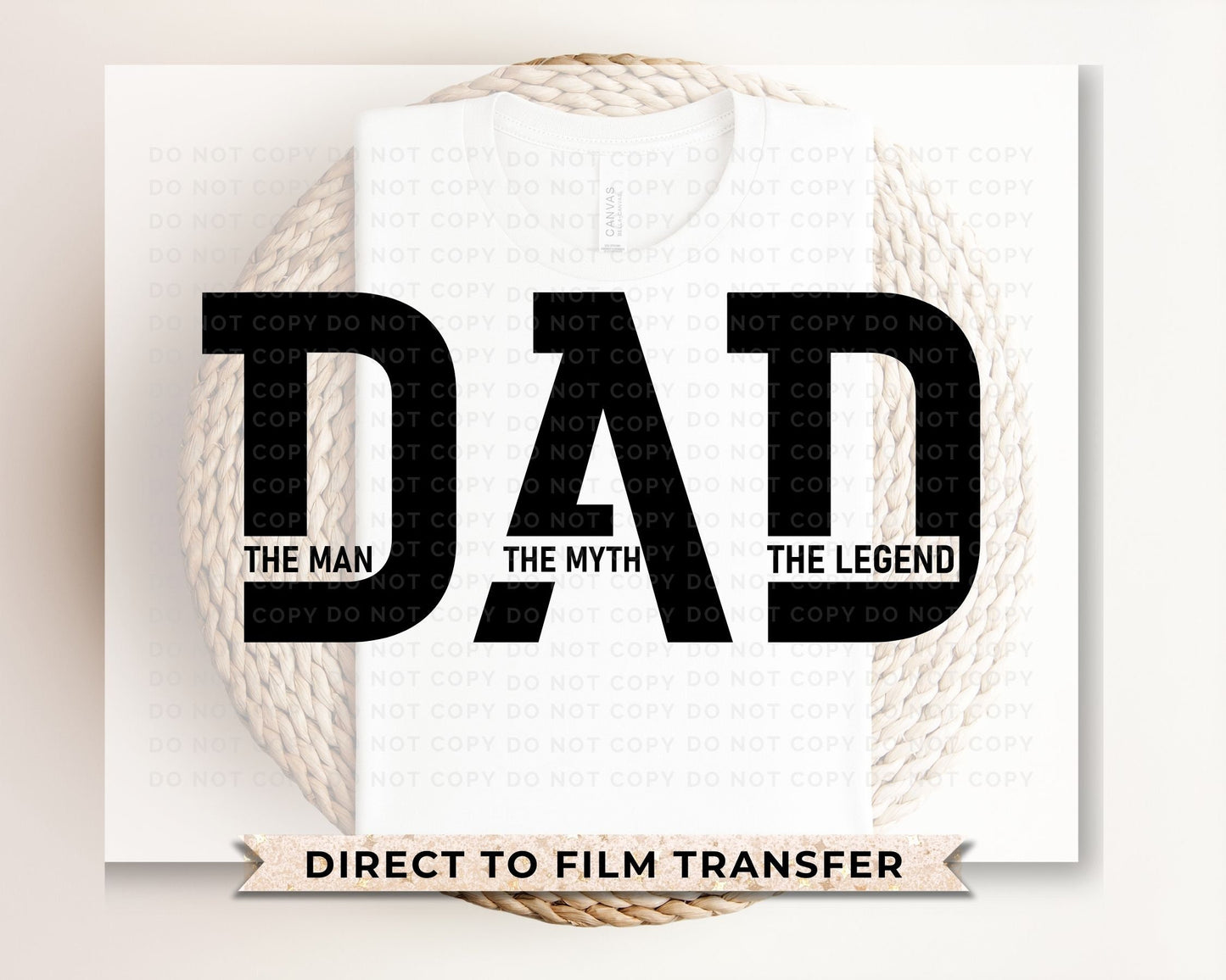 Father's Day DTF Transfers, Ready to Press, T-shirt Transfers, Heat Transfer, Direct to Film, Gift For Dad, The Man, The Myth The Legend