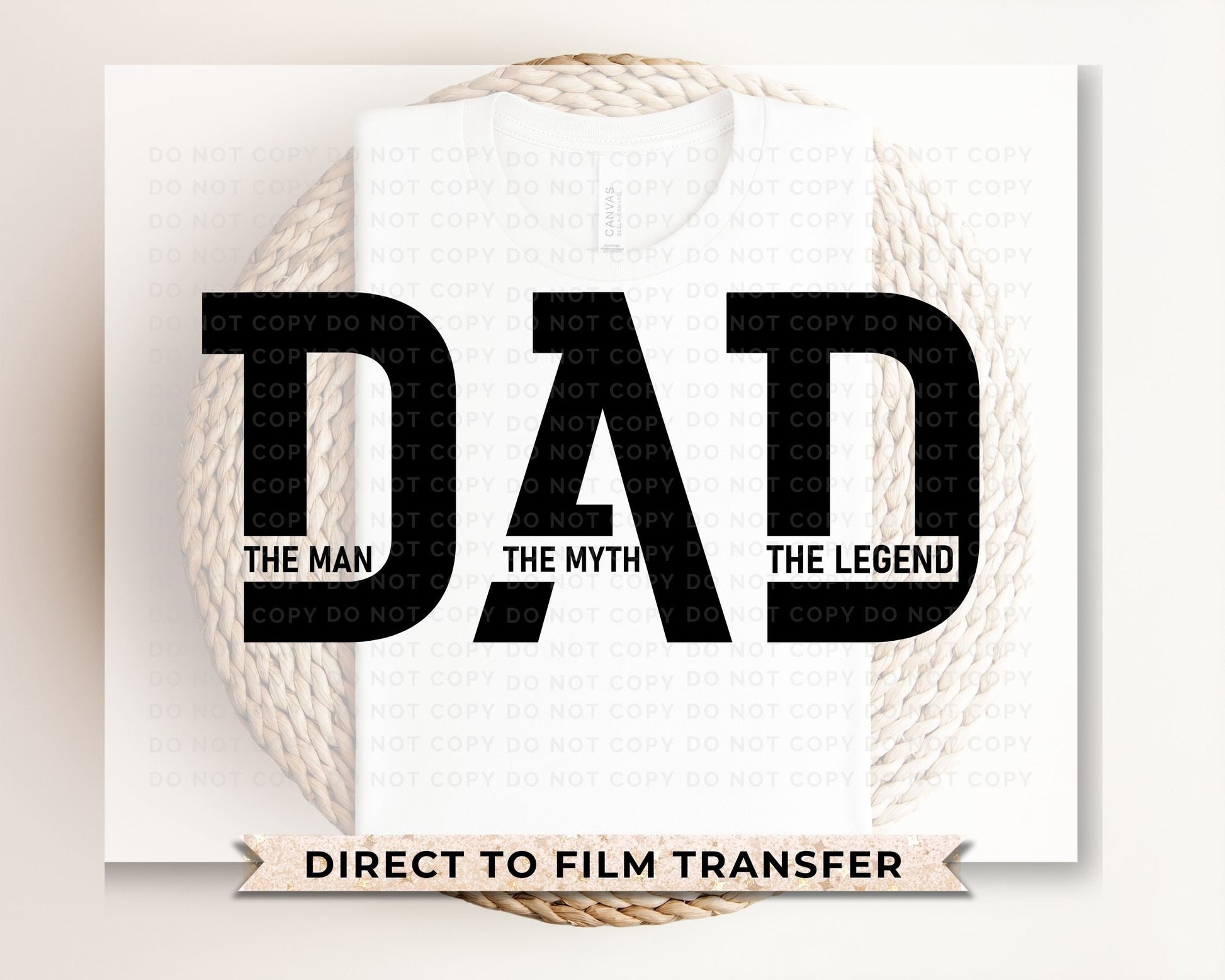 Father's Day DTF Transfers, Ready to Press, T-shirt Transfers, Heat Transfer, Direct to Film, Gift For Dad, The Man, The Myth The Legend