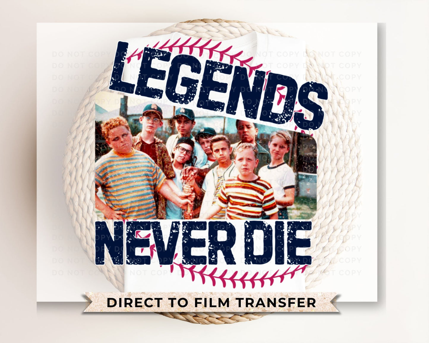 Baseball DTF Transfers, Ready to Press, T-shirt Transfers, Heat Transfer, Direct to Film, Sports, Baseball, Game Day, Legends Never Die