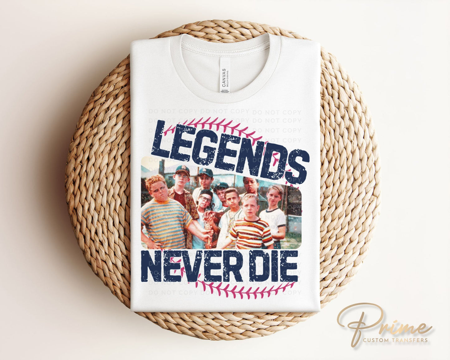 Baseball DTF Transfers, Ready to Press, T-shirt Transfers, Heat Transfer, Direct to Film, Sports, Baseball, Game Day, Legends Never Die