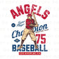 Baseball DTF Transfers, Ready to Press, T-shirt Transfers, Heat Transfer, Direct to Film, Sports, Los Angeles, California, Vintage, Retro