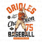 Baseball DTF Transfers, Ready to Press, T-shirt Transfers, Heat Transfer, Direct to Film, Sports, Summer, Vintage, Baltimore Maryland