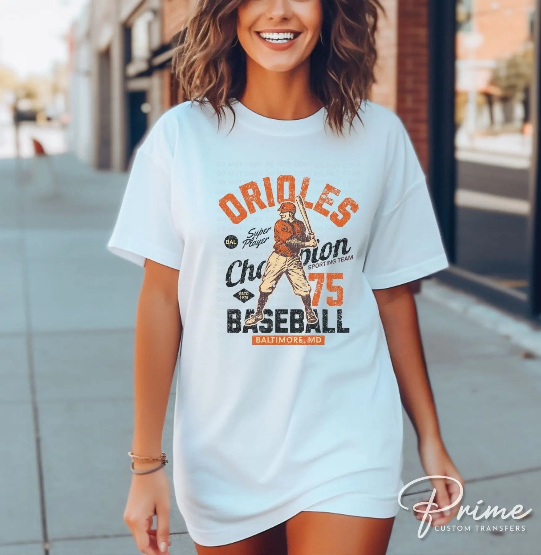 Baseball DTF Transfers, Ready to Press, T-shirt Transfers, Heat Transfer, Direct to Film, Sports, Summer, Vintage, Baltimore Maryland