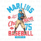 Baseball DTF Transfers, Ready to Press, T-shirt Transfers, Heat Transfer, Direct to Film, Sports, Summer, Vintage, Retro Miami Florida