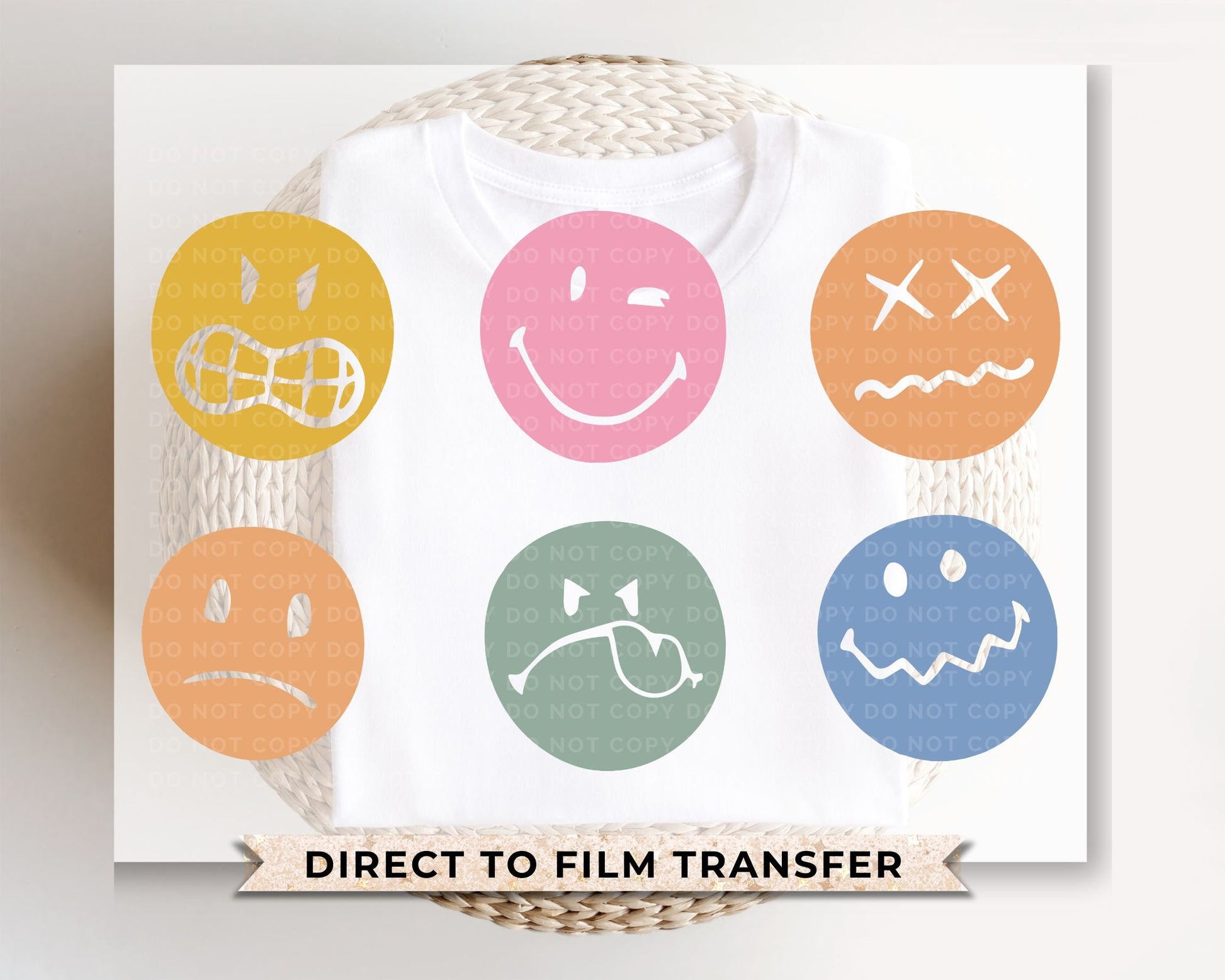 Mental Health DTF Transfers, Ready to Press, T-shirt Transfers, Heat Transfer, Direct to Film, Retro, It's Okay To Feel All The Feels