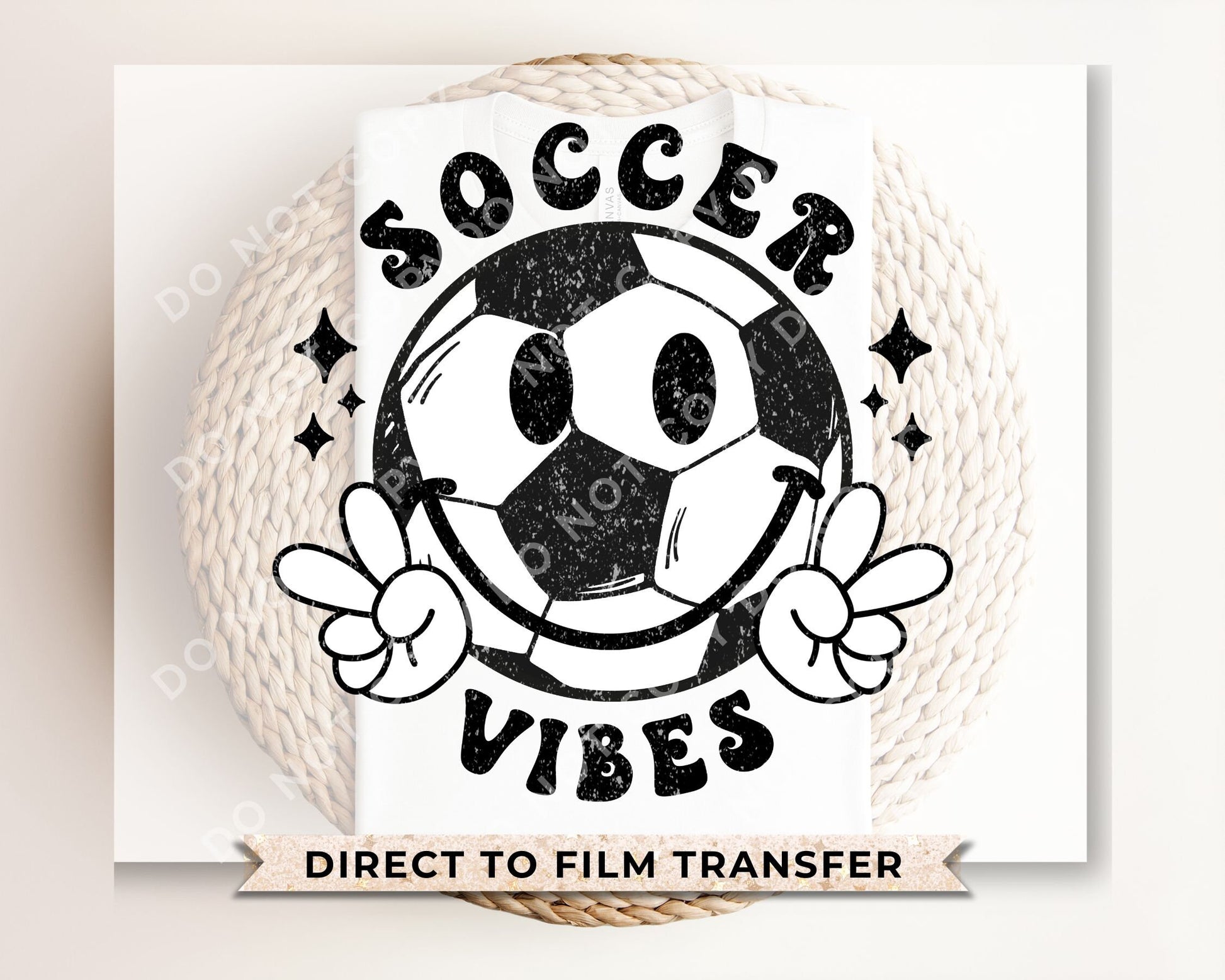 Soccer DTF Transfers, Ready to Press, T-shirt Transfers, Heat Transfer, Direct to Film, Sports, Game Day, Ball, Kids, Groovy, Soccer Vibes