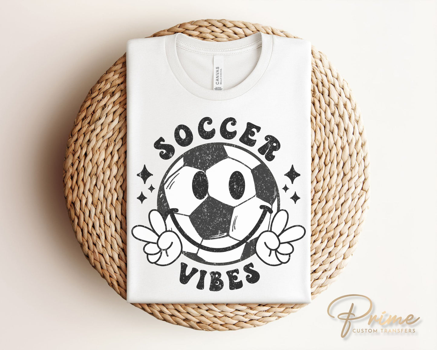 Soccer DTF Transfers, Ready to Press, T-shirt Transfers, Heat Transfer, Direct to Film, Sports, Game Day, Ball, Kids, Groovy, Soccer Vibes