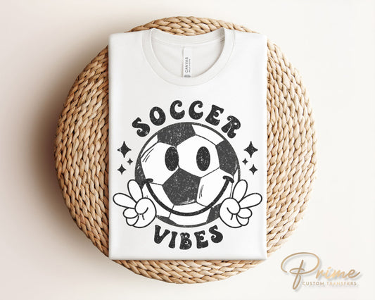 Soccer DTF Transfers, Ready to Press, T-shirt Transfers, Heat Transfer, Direct to Film, Sports, Game Day, Ball, Kids, Groovy, Soccer Vibes