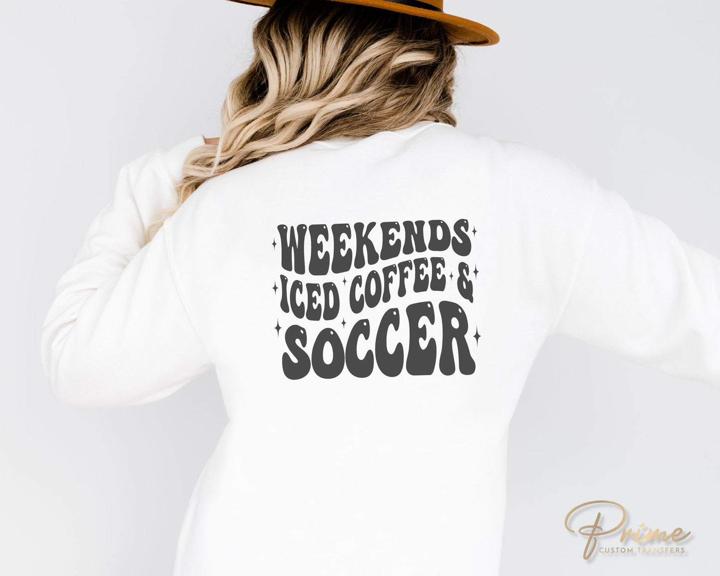 Soccer DTF Transfers, Ready to Press, T-shirt Transfers, Heat Transfer, Custom, Direct to Film, Sports, Mom, Weekends Iced Coffee Soccer