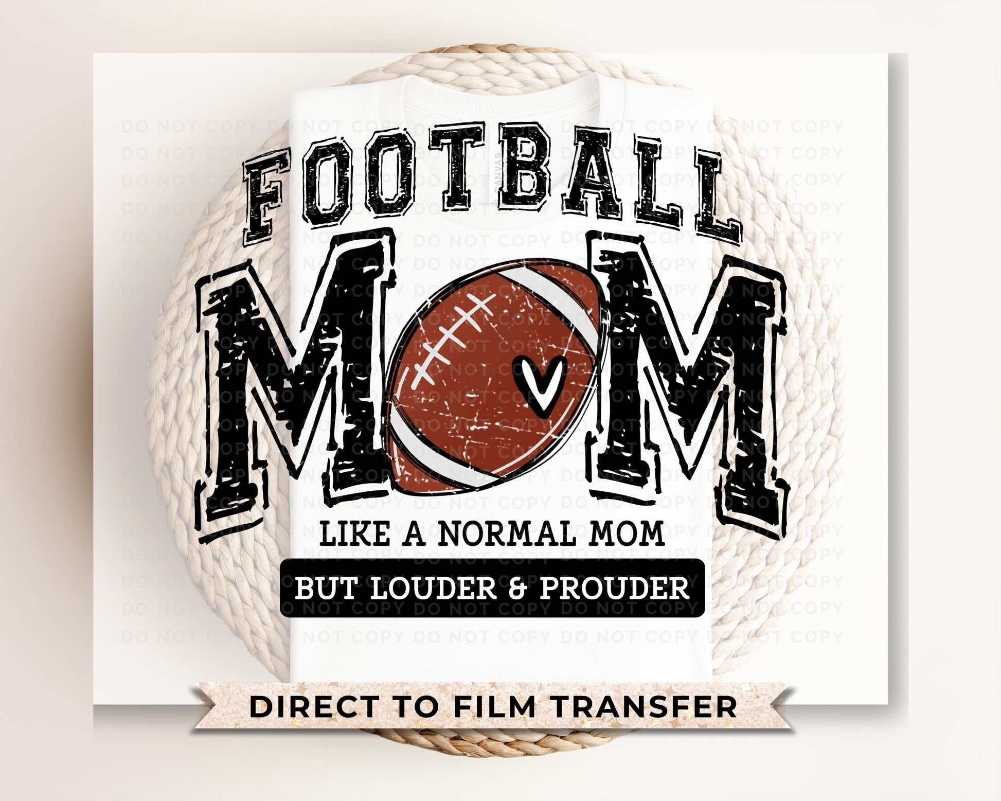 Football DTF Transfers, Ready to Press, T-shirt Transfers, Heat Transfer, Direct to Film, Sports, Football Mama, Varsity, Gift for Mom