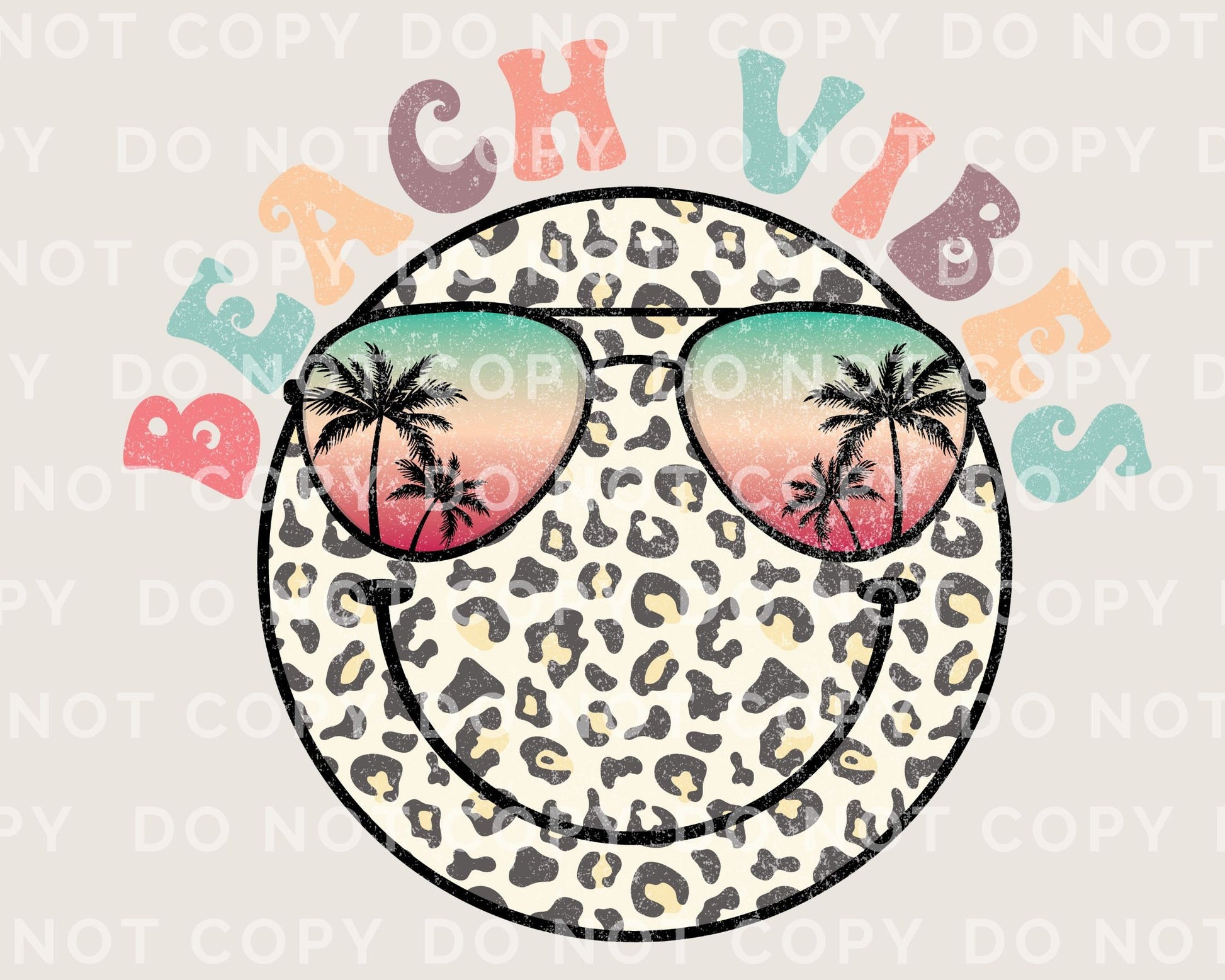 Summer Vibes DTF Transfers, Ready to Press, T-shirt Transfers, Heat Transfer, Direct to Film, Beach, Summer Time, Vacation, Salt, Leopard