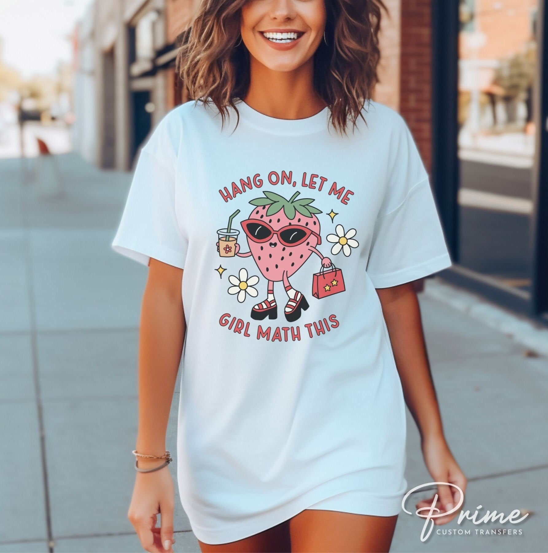 Hang On Let Me Girl Math This DTF Transfers, Ready to Press, T-shirt Transfers, Heat Transfer, Direct to Film, Cold Peel, Trendy, Shopping