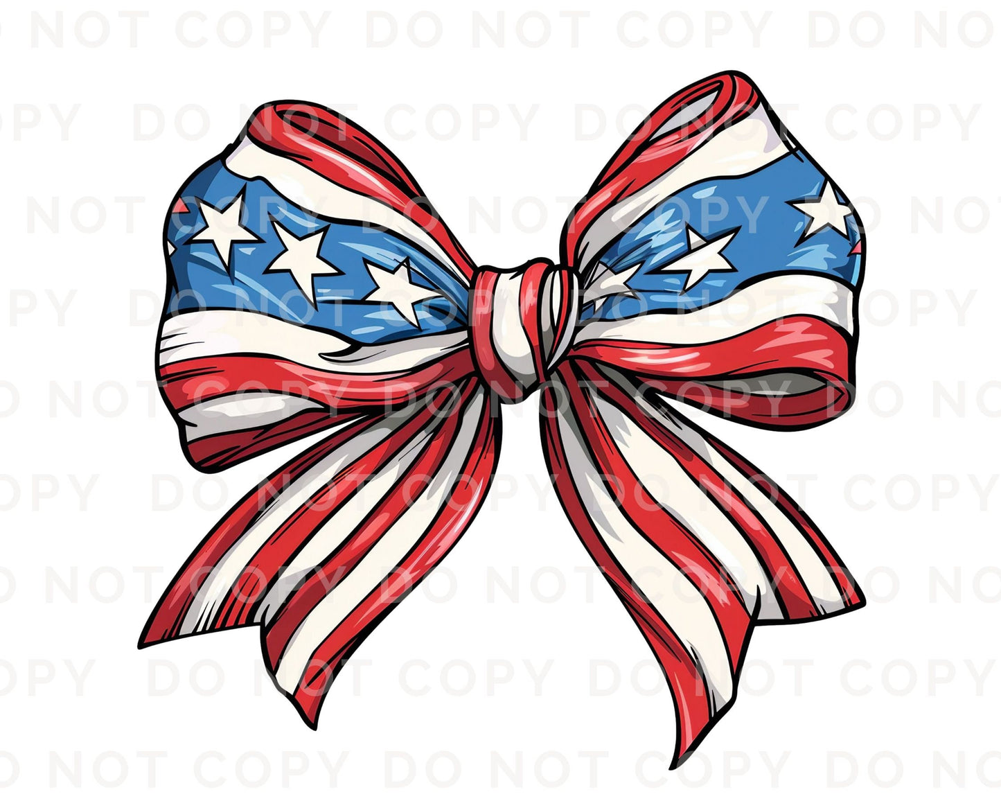 4th of July DTF Transfers, Ready to Press, T-shirt Transfers, Heat Transfer, Direct to Film, USA, Holiday, Independence, Coquette Bow