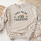 A DTF transfer with the words &quot;Farm Fresh Pumpkins&quot; with a picture of an old vintage truck with pumpkins in the back.