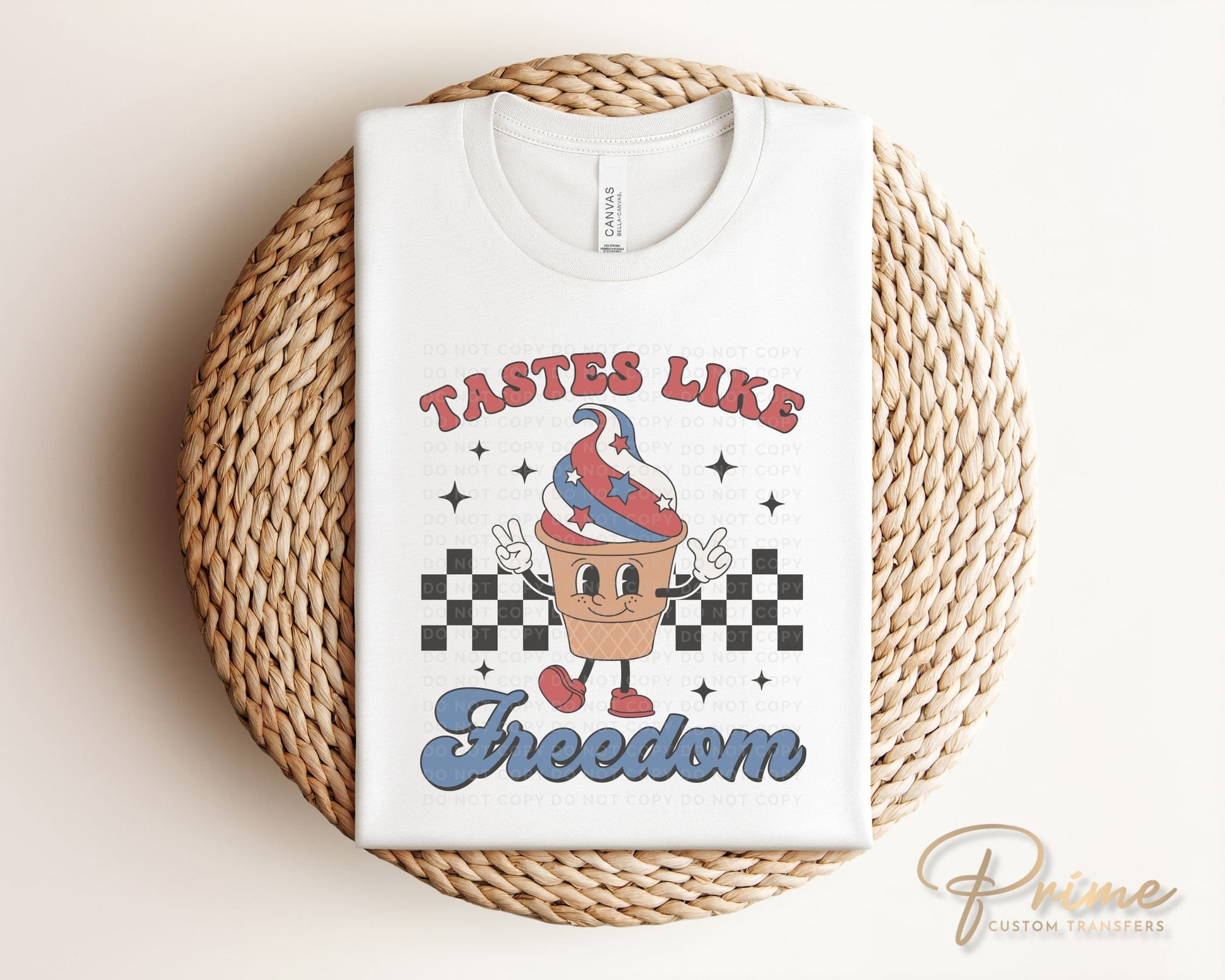 4th of July DTF Transfers, Ready to Press, T-shirt Transfers, Heat Transfer, Direct to Film, Memorial Day, Holiday, USA, Retro Ice Cream