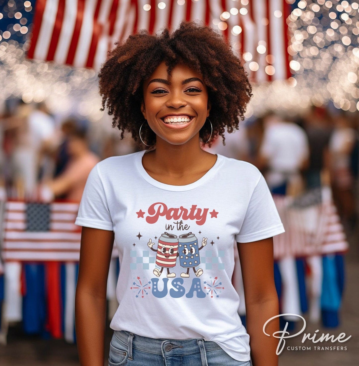 4th of July DTF Transfers, Ready to Press, T-shirt Transfers, Heat Transfer, Direct to Film, Fourth, Holiday, Party in The USA, Memorial Day