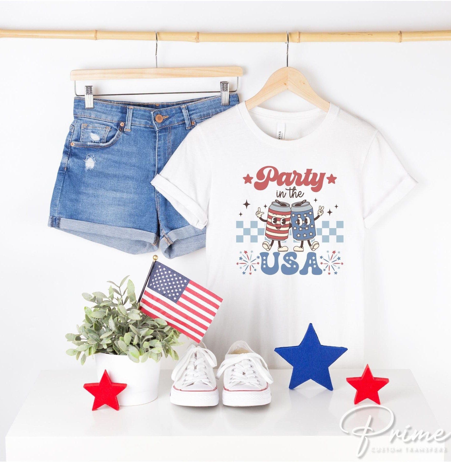 4th of July DTF Transfers, Ready to Press, T-shirt Transfers, Heat Transfer, Direct to Film, Fourth, Holiday, Party in The USA, Memorial Day