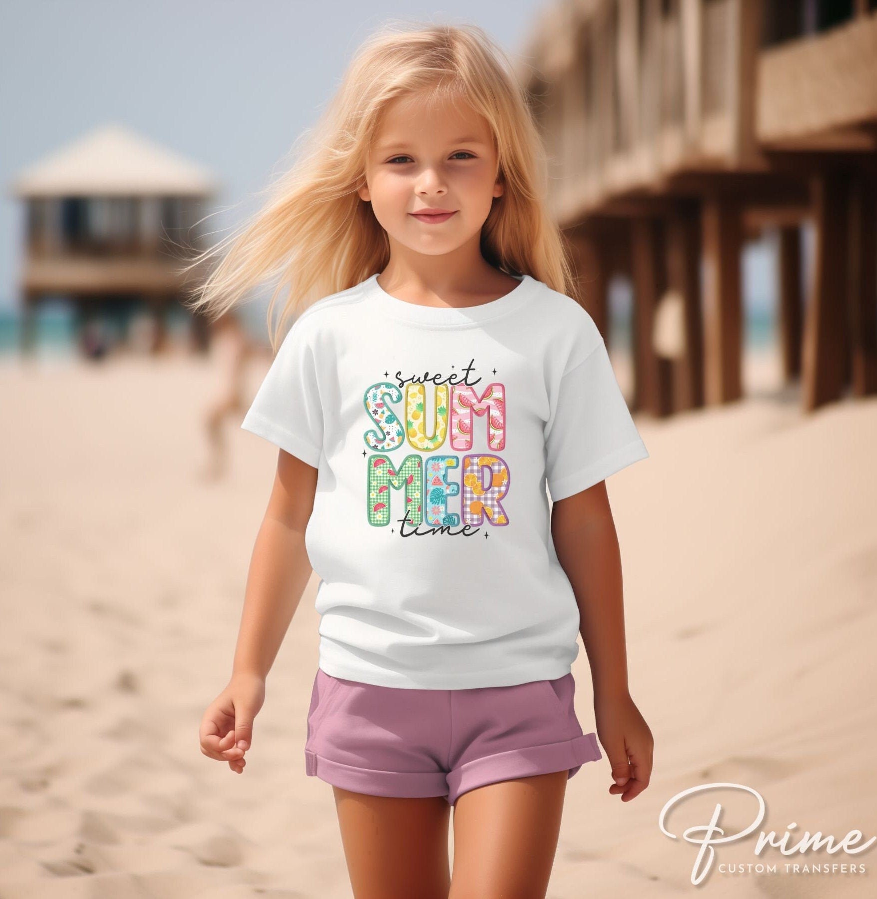 Summer DTF Transfers, Ready to Press, T-shirt Transfers, Heat Transfer, Direct to Film, Beach, Cute, Sunshine, Vacation, Sweet Summer Time