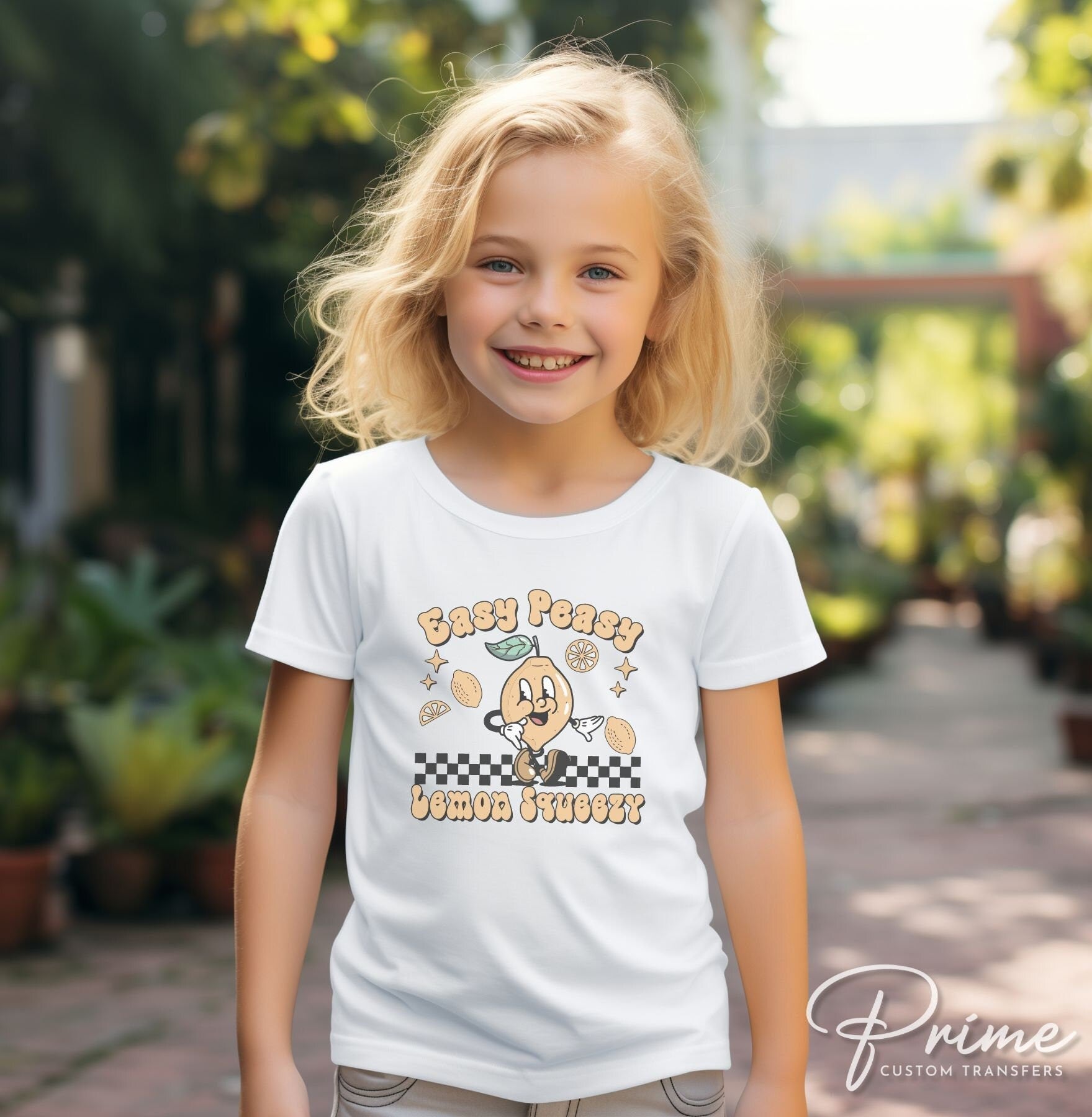 Summer DTF Transfers, Ready to Press, T-shirt Transfers, Heat Transfer, Direct to Film, Cute, Sunshine, Retro Easy Peasy Lemon Squeezy