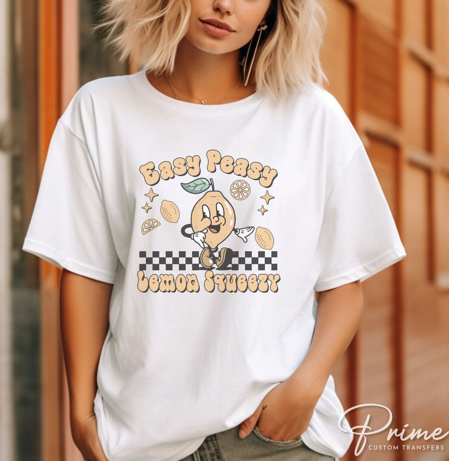 Summer DTF Transfers, Ready to Press, T-shirt Transfers, Heat Transfer, Direct to Film, Cute, Sunshine, Retro Easy Peasy Lemon Squeezy