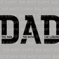 Father's Day DTF Transfers, Ready to Press, T-shirt Transfers, Heat Transfer, Direct to Film, Gift For Dad, The Man, The Myth The Legend