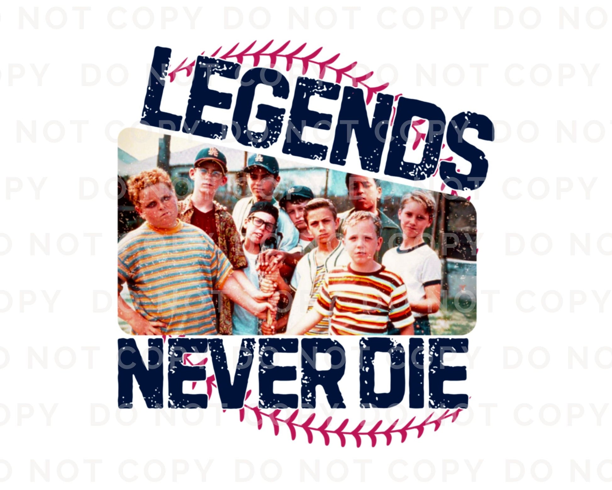 Baseball DTF Transfers, Ready to Press, T-shirt Transfers, Heat Transfer, Direct to Film, Sports, Baseball, Game Day, Legends Never Die