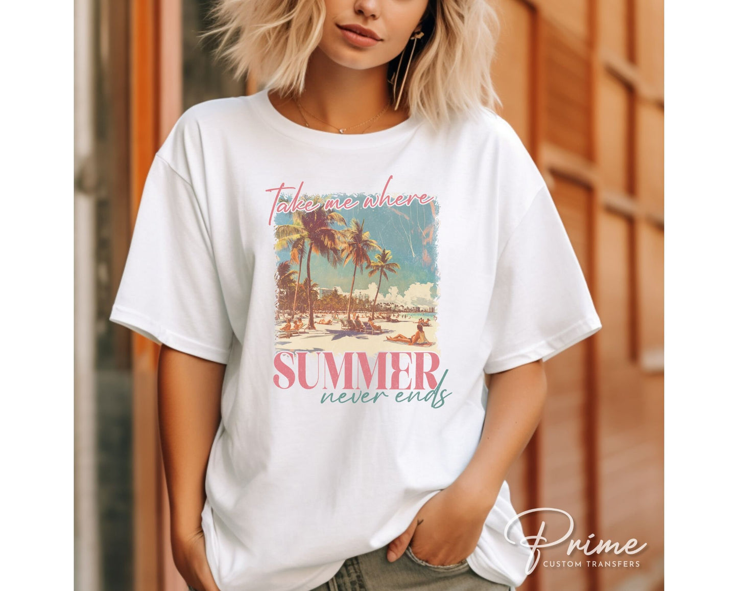 Summer DTF Transfers, Ready to Press, T-shirt Transfers, Heat Transfer, Direct to Film, Beach, Cute, Sunshine, Vacation, Summer Time