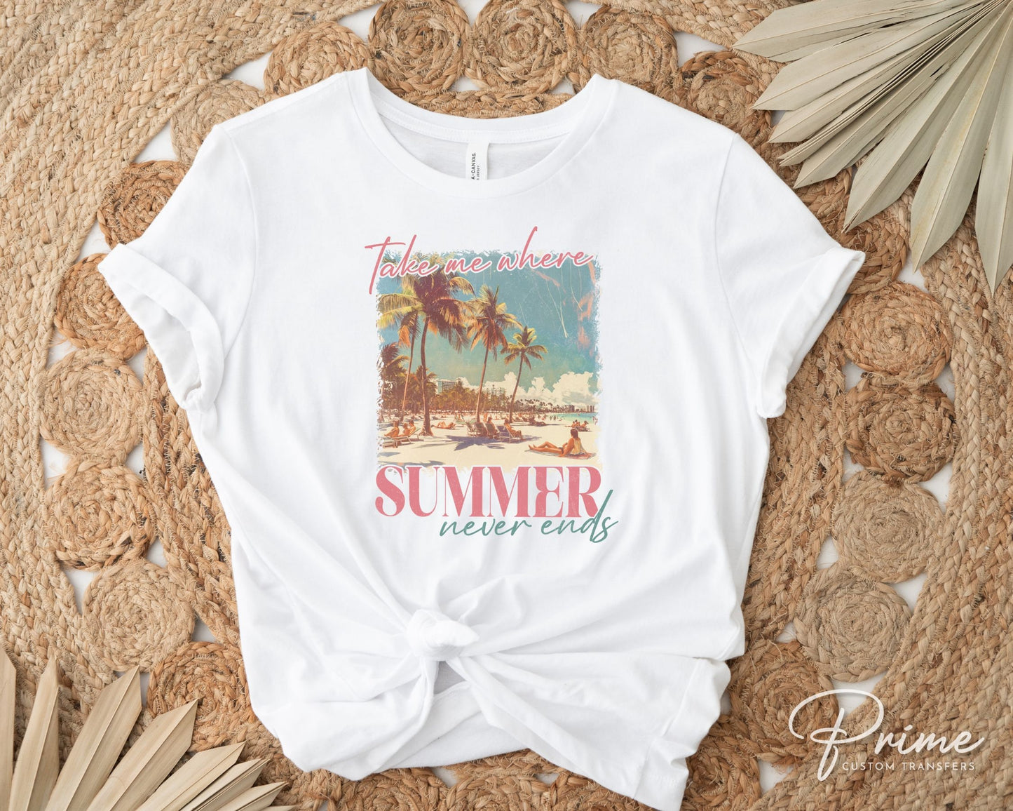 Summer DTF Transfers, Ready to Press, T-shirt Transfers, Heat Transfer, Direct to Film, Beach, Cute, Sunshine, Vacation, Summer Time