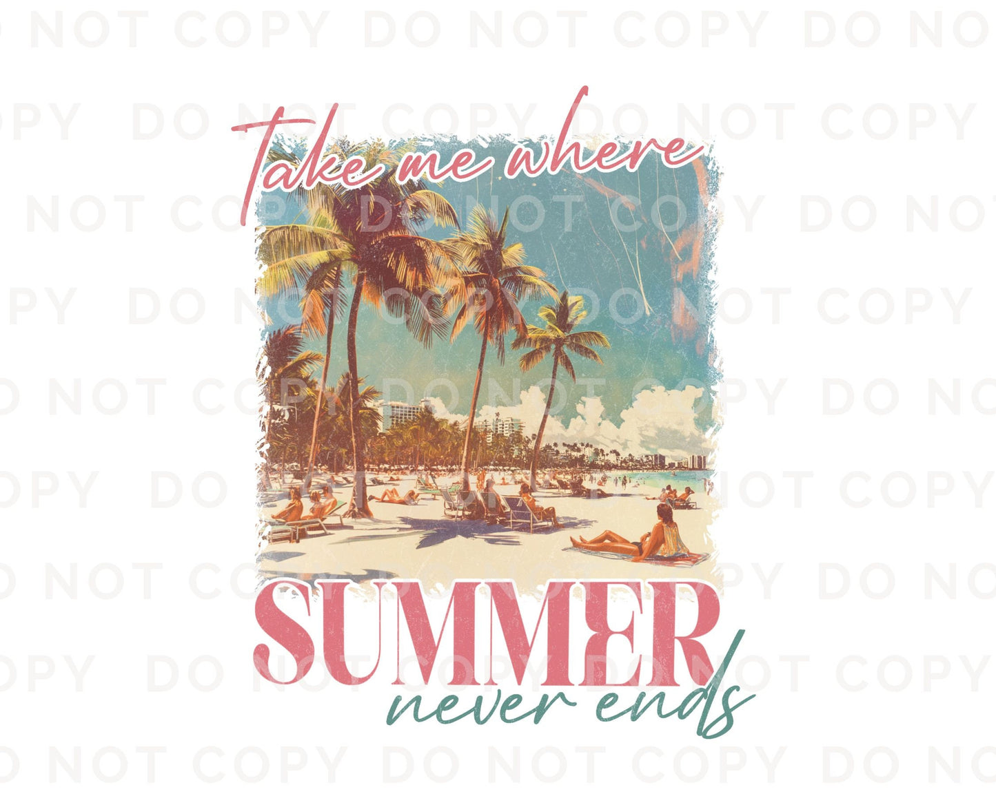 Summer DTF Transfers, Ready to Press, T-shirt Transfers, Heat Transfer, Direct to Film, Beach, Cute, Sunshine, Vacation, Summer Time