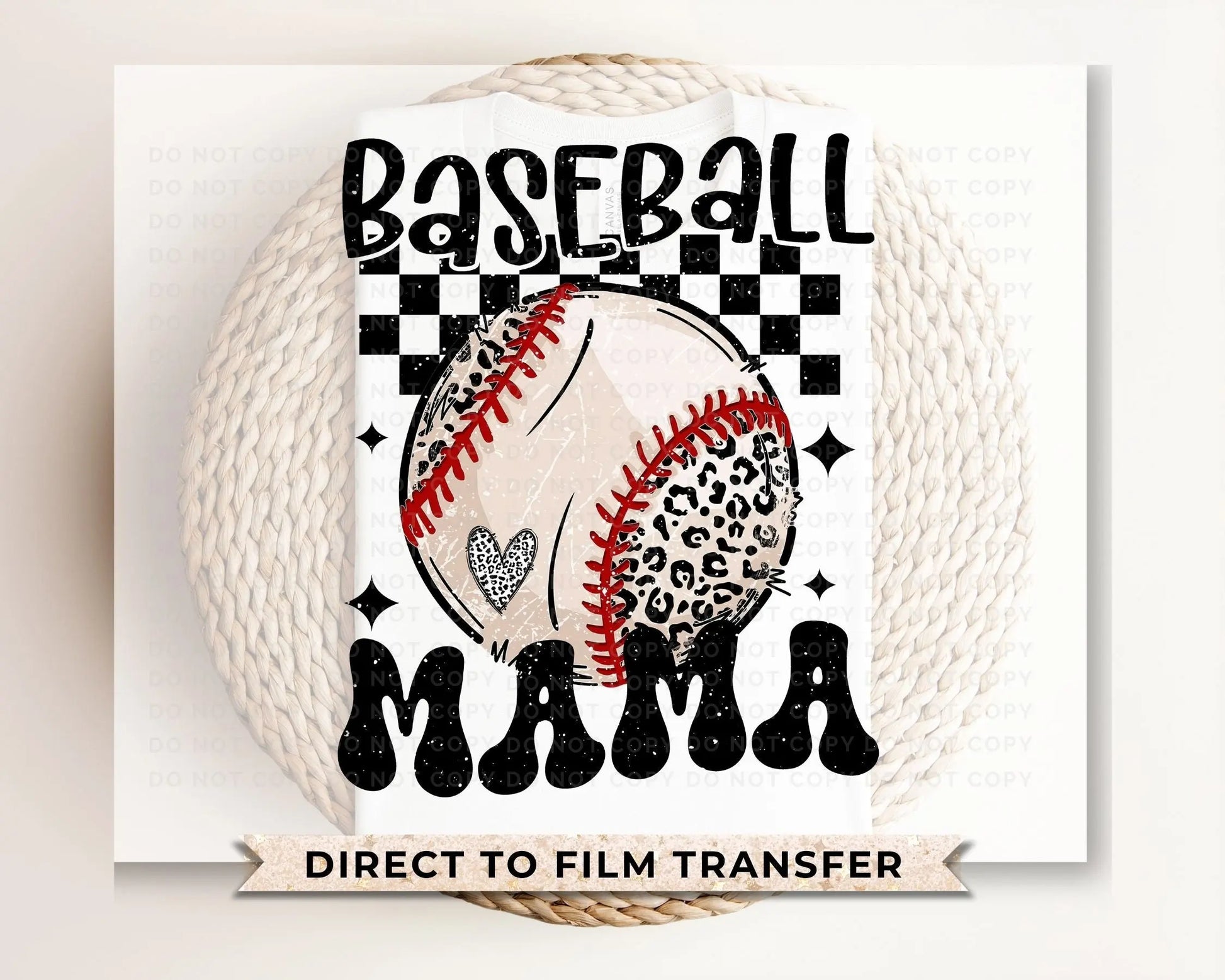 Baseball DTF Transfers, Ready to Press, T-shirt Transfers, Heat Transfer, Direct to Film, Sports Mom, Game Day, Customized Baseball Mama