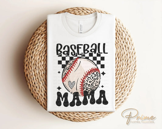 Baseball DTF Transfers, Ready to Press, T-shirt Transfers, Heat Transfer, Direct to Film, Sports Mom, Game Day, Customized Baseball Mama