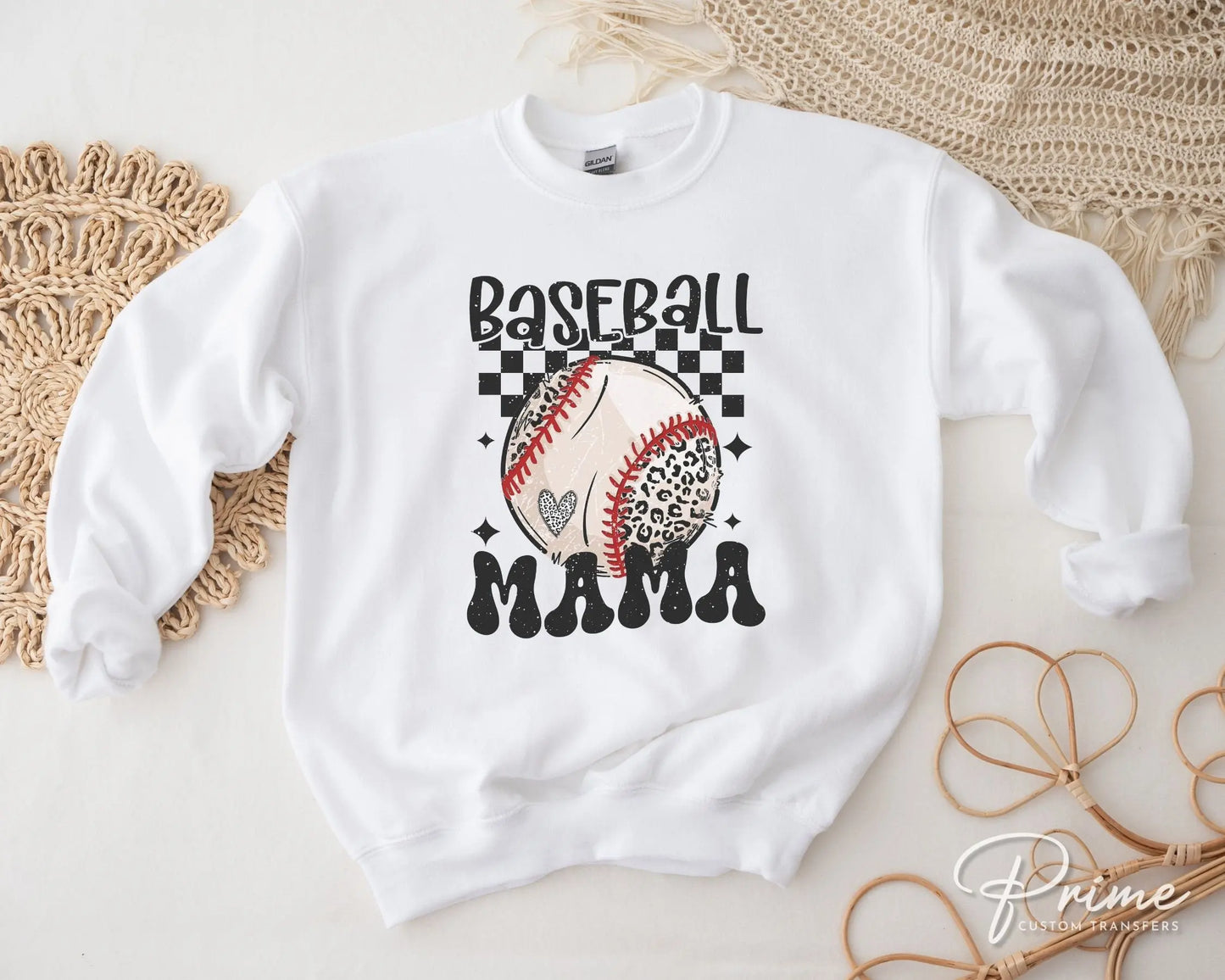 Baseball DTF Transfers, Ready to Press, T-shirt Transfers, Heat Transfer, Direct to Film, Sports Mom, Game Day, Customized Baseball Mama