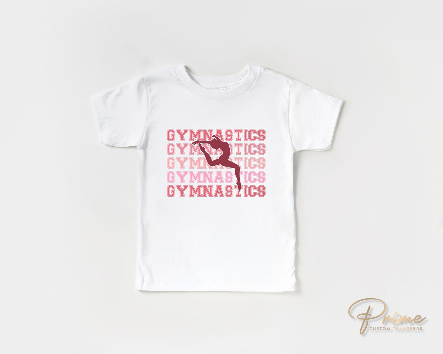 Gymnastics DTF Transfers, Ready to Press, T-shirt Transfers, Heat Transfer, Direct to Film, Sports, Girl, Athlete, Cartwheel, Pink, Gymnast