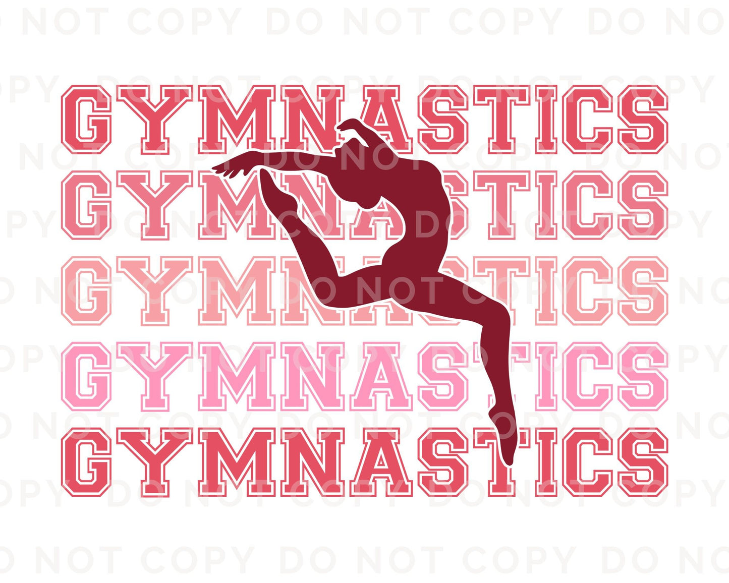 Gymnastics DTF Transfers, Ready to Press, T-shirt Transfers, Heat Transfer, Direct to Film, Sports, Girl, Athlete, Cartwheel, Pink, Gymnast