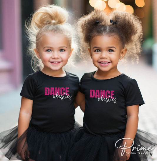 Dance DTF Transfers, Ready to Press, T-shirt Transfers, Heat Transfer, Direct to Film, Sports, Competition, Faux Glitter, Dance Besties