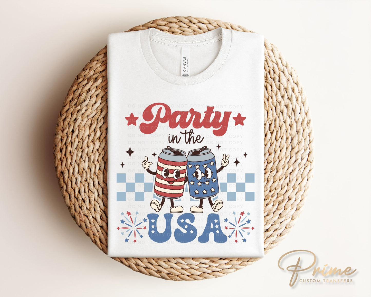 4th of July DTF Transfers, Ready to Press, T-shirt Transfers, Heat Transfer, Direct to Film, Fourth, Holiday, Party in The USA, Memorial Day