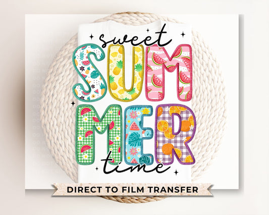 Summer DTF Transfers, Ready to Press, T-shirt Transfers, Heat Transfer, Direct to Film, Beach, Cute, Sunshine, Vacation, Sweet Summer Time