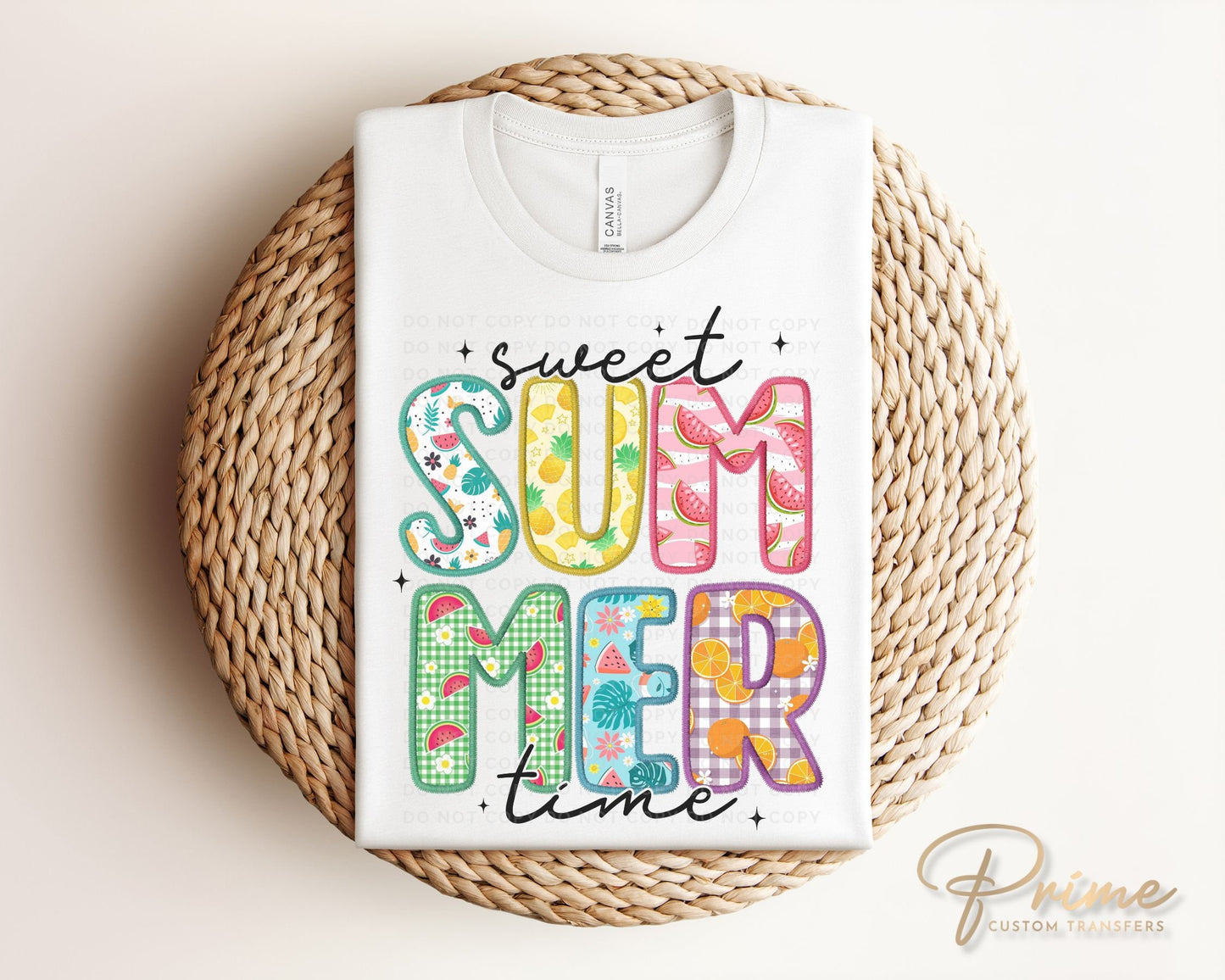 Summer DTF Transfers, Ready to Press, T-shirt Transfers, Heat Transfer, Direct to Film, Beach, Cute, Sunshine, Vacation, Sweet Summer Time