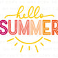 Summer DTF Transfers, Ready to Press, T-shirt Transfers, Heat Transfer, Direct to Film, Beach, Cute, Sunshine, Vacation, Hello Summer