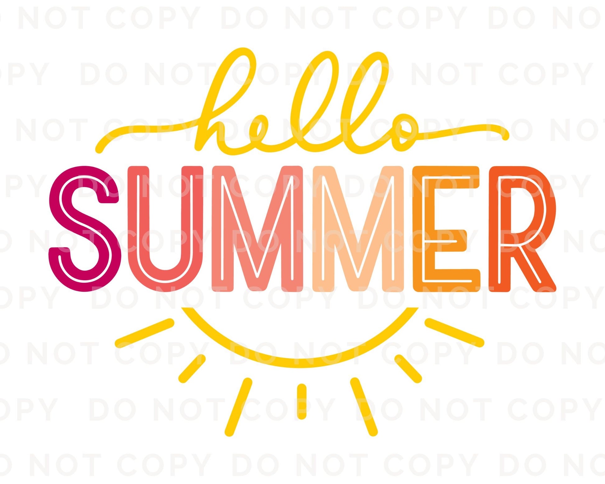 Summer DTF Transfers, Ready to Press, T-shirt Transfers, Heat Transfer, Direct to Film, Beach, Cute, Sunshine, Vacation, Hello Summer