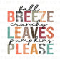 Fall DTF Transfers, Ready to Press, T-shirt Transfers, Heat Transfer, Direct to Film, Cold Peel, Pumpkins, Leaves, Autumn Favorites
