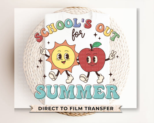 Summer DTF Transfers, Ready to Press, T-shirt Transfers, Heat Transfer, Direct to Film, Teacher, Group, Student, Happy Last Day of School