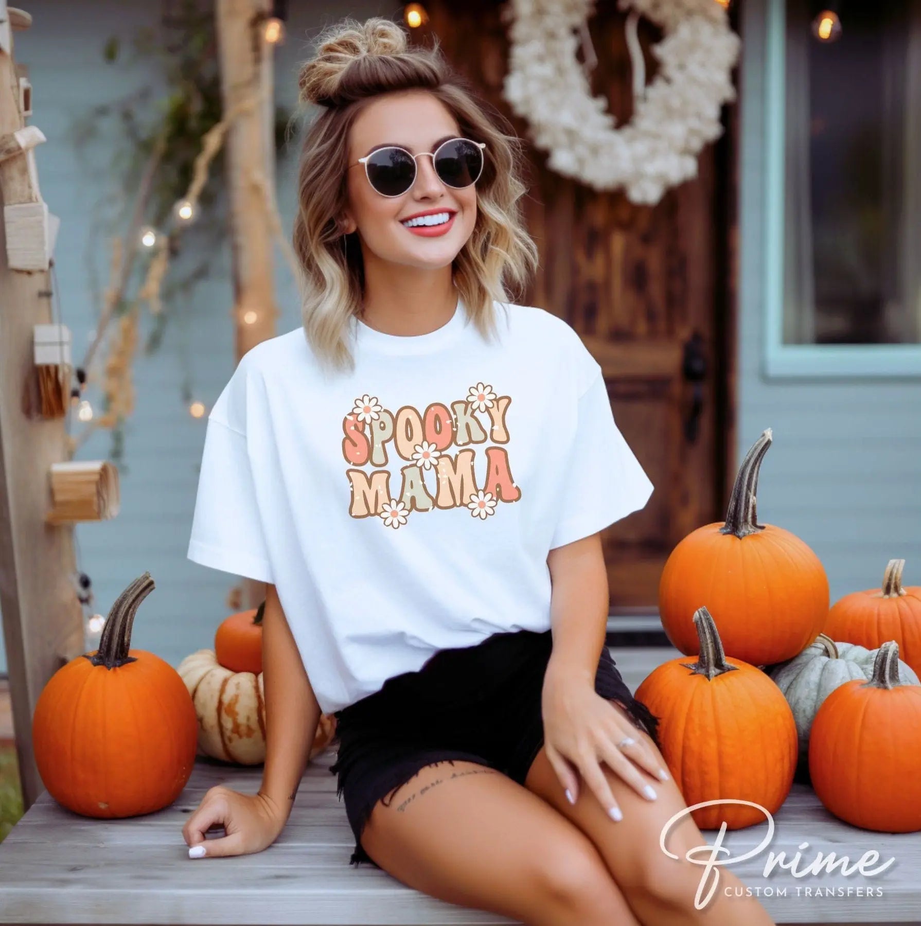 Fall DTF Transfers, Ready to Press, T-shirt Transfers, Heat Transfer, Direct to Film, Halloween, Matching, Mommy and Me, Spooky Mama