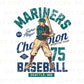 Baseball DTF Transfers, Ready to Press, T-shirt Transfers, Heat Transfer, Direct to Film, Sports, Summer, Vintage, Seattle Washington