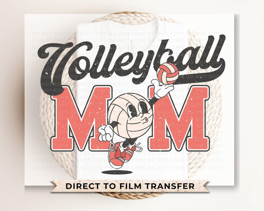 Volleyball DTF Transfers, Ready to Press, T-shirt Transfers, Heat Transfer, Direct to Film, Sports Mom, Retro Volleyball Mom, Distressed