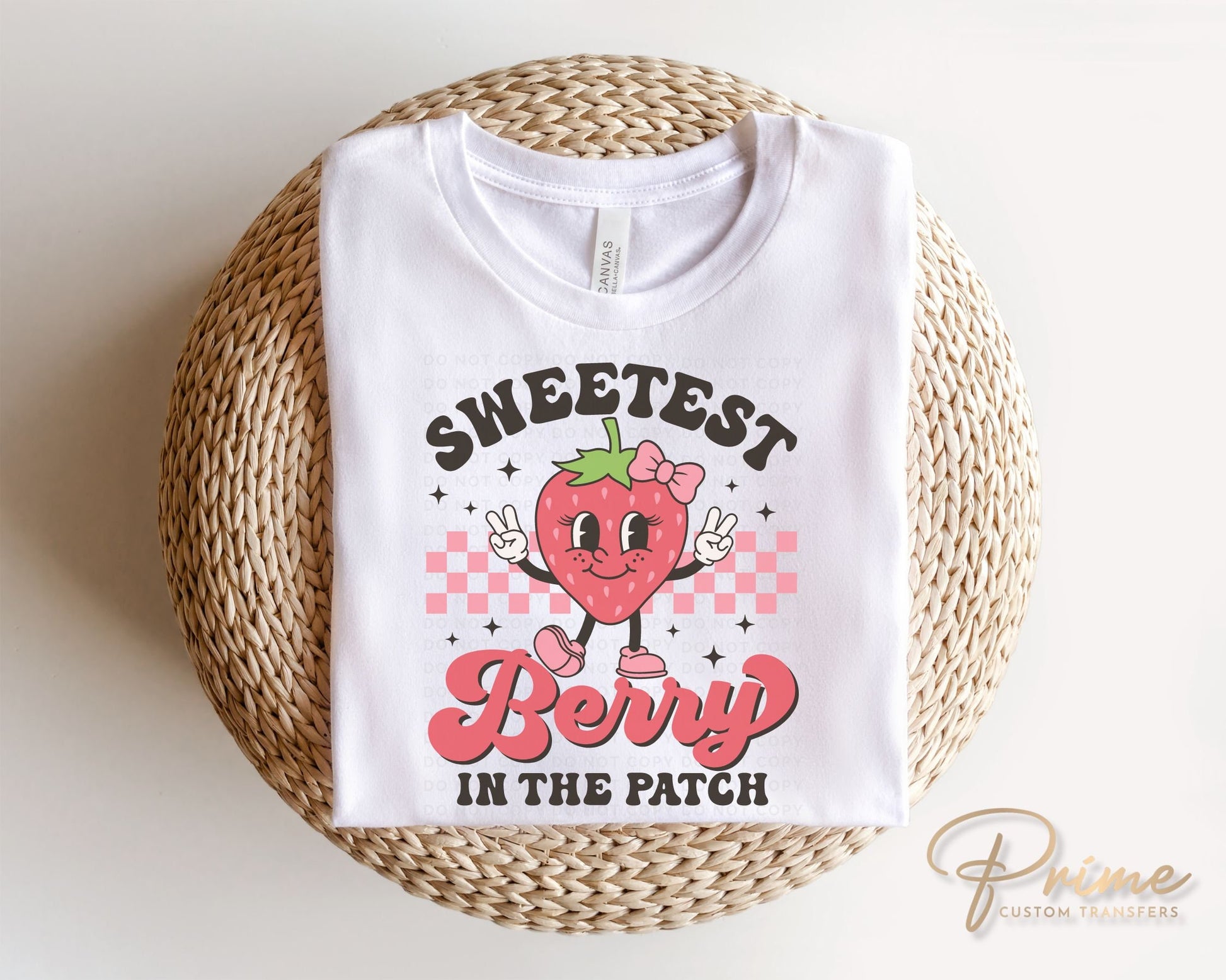 Strawberry DTF Transfers, Ready to Press, T-shirt Transfers, Heat Transfer, Direct to Film, Retro, Trendy, Sweetest Berry In The Patch