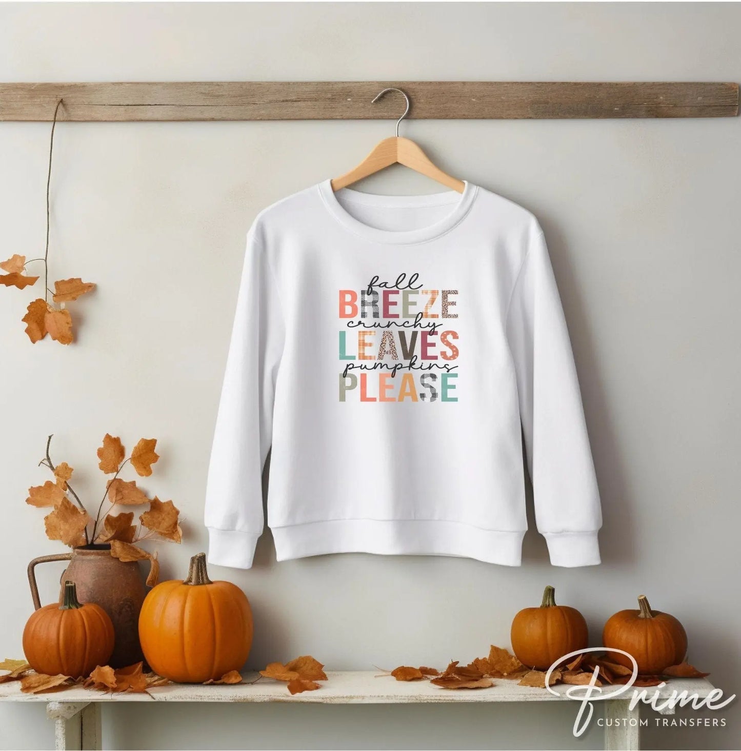 Fall DTF Transfers, Ready to Press, T-shirt Transfers, Heat Transfer, Direct to Film, Cold Peel, Pumpkins, Leaves, Autumn Favorites